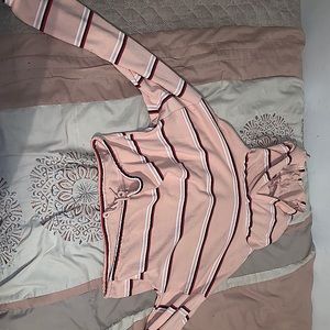 Pink drawstring hoodie